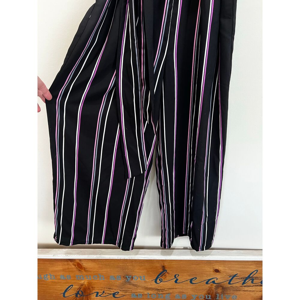 Wide Crop Leg Pantsuit, Romper, Striped Worthington 12 - Picture 6 of 7